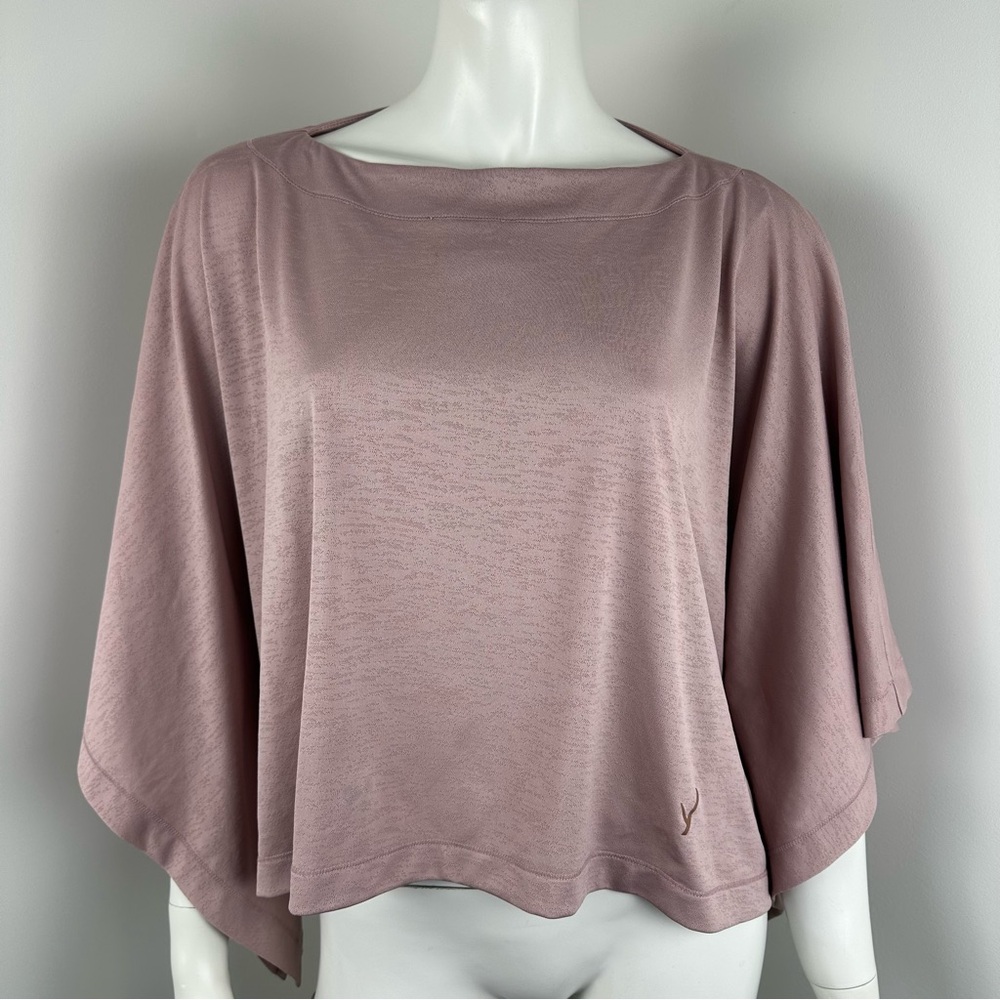 Indyeva Nuvem Top Size Small Boatneck Drop Shoulder Oversized Flowy Light Rose